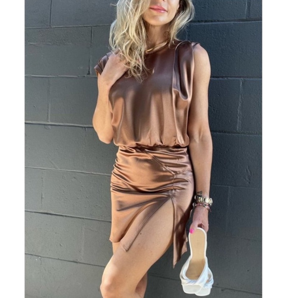 NONchalant Bronze Mini Dress